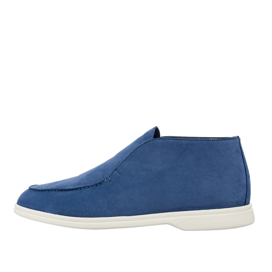 Cesare di Napoli "Blue nubuck loafers"