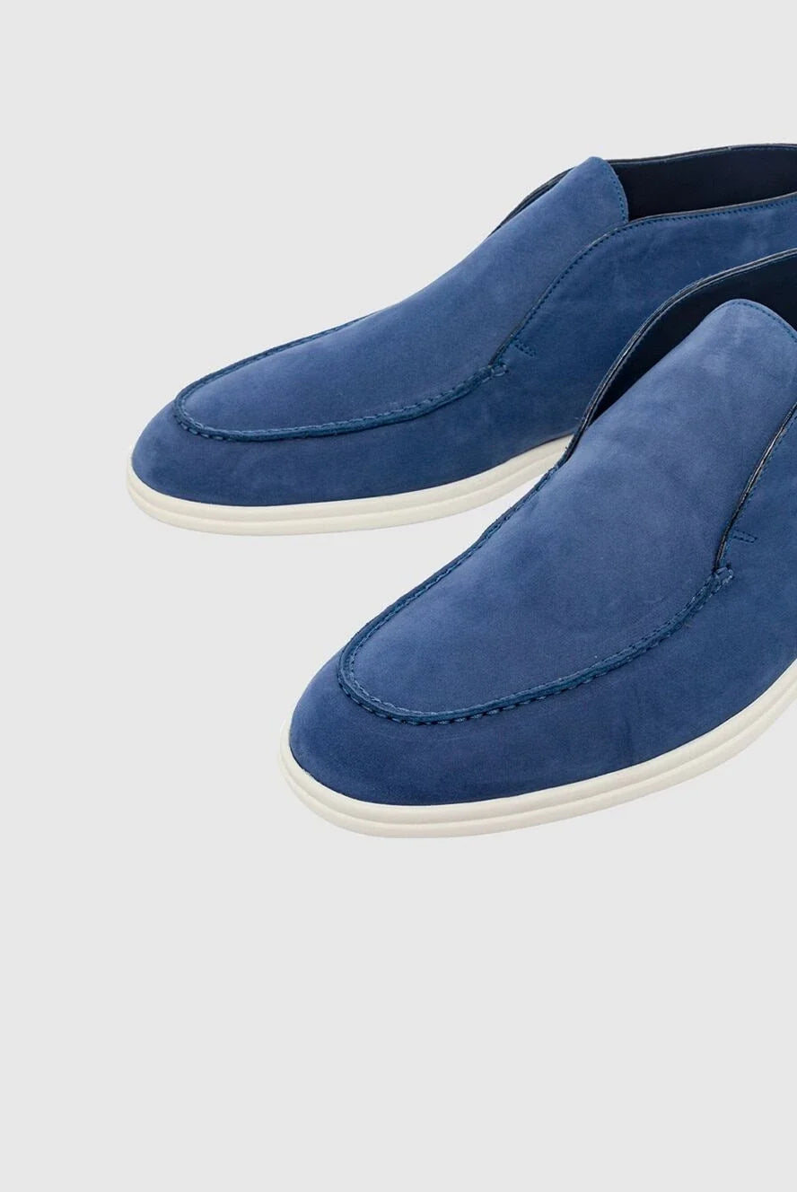 Cesare di Napoli "Blue nubuck loafers"