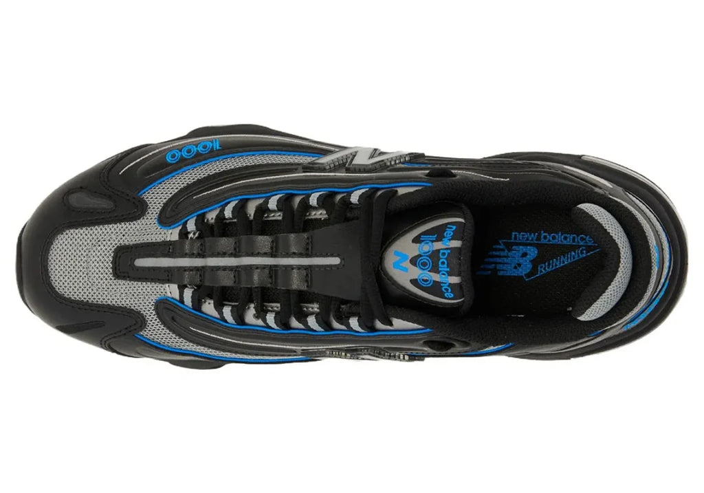 New Balance 1000 Black Analogous Blue, pogled odozgo na patiku