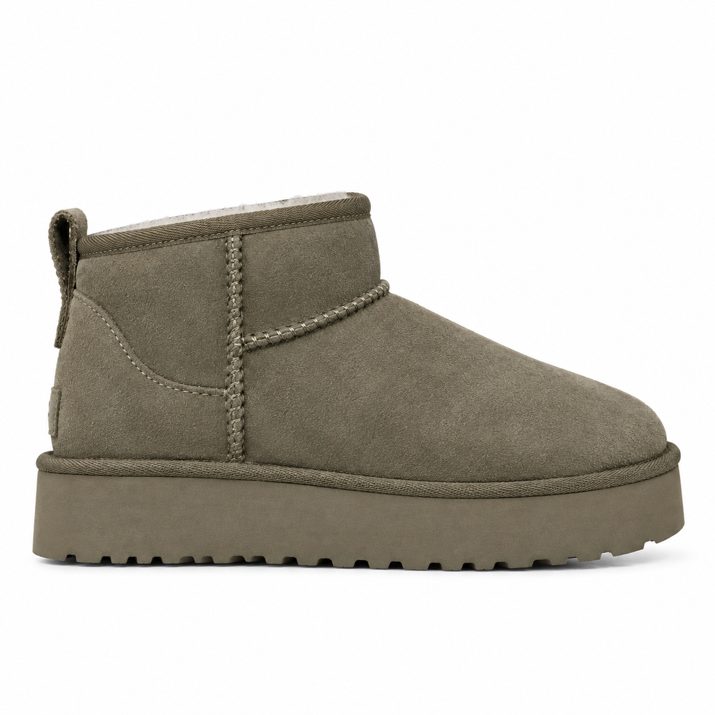 UGG Classic Ultra Mini Platform Olive Grey, čizme, slika 2