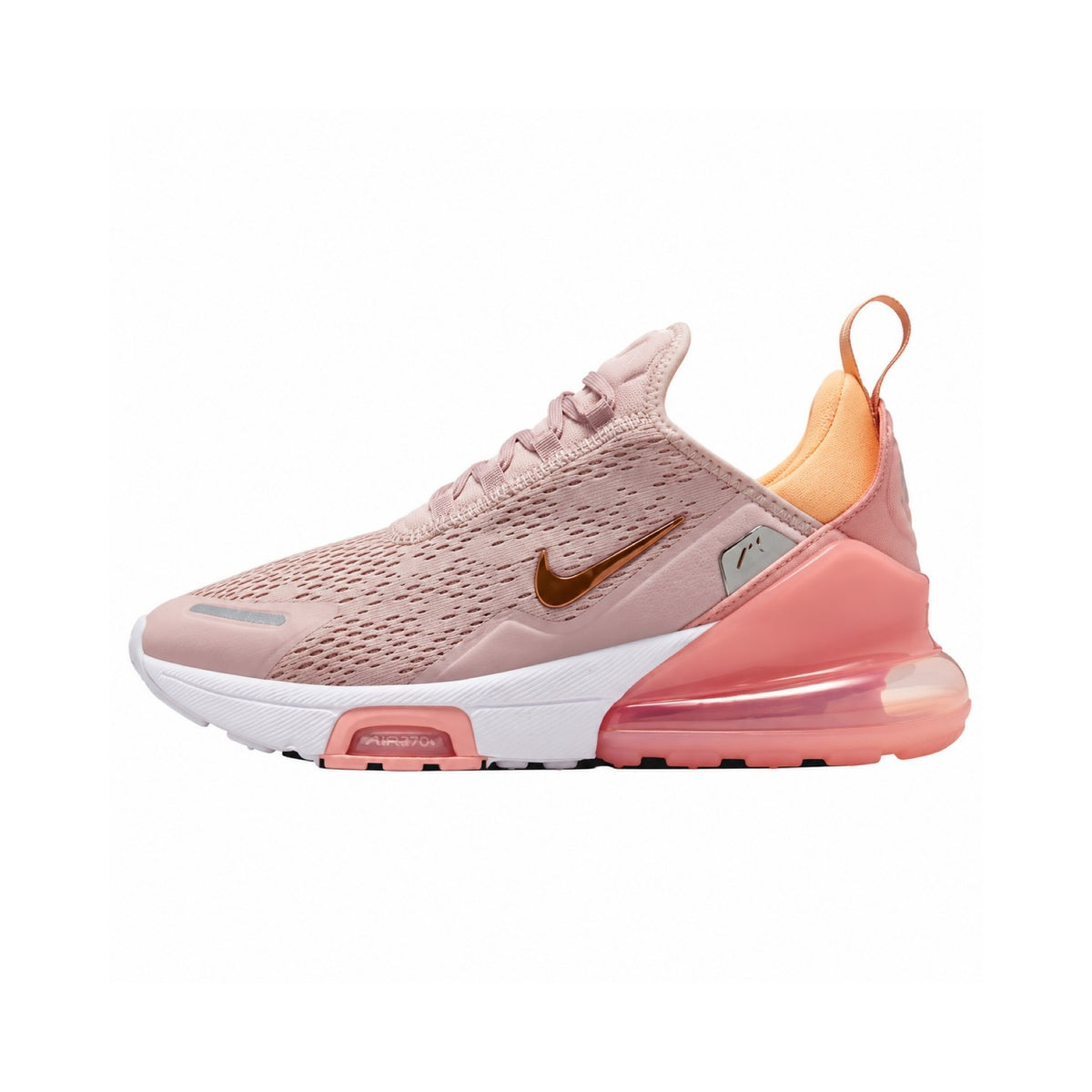 Nike Air Max 270 Premium Rust Pink – bočni prikaz na bijeloj pozadini