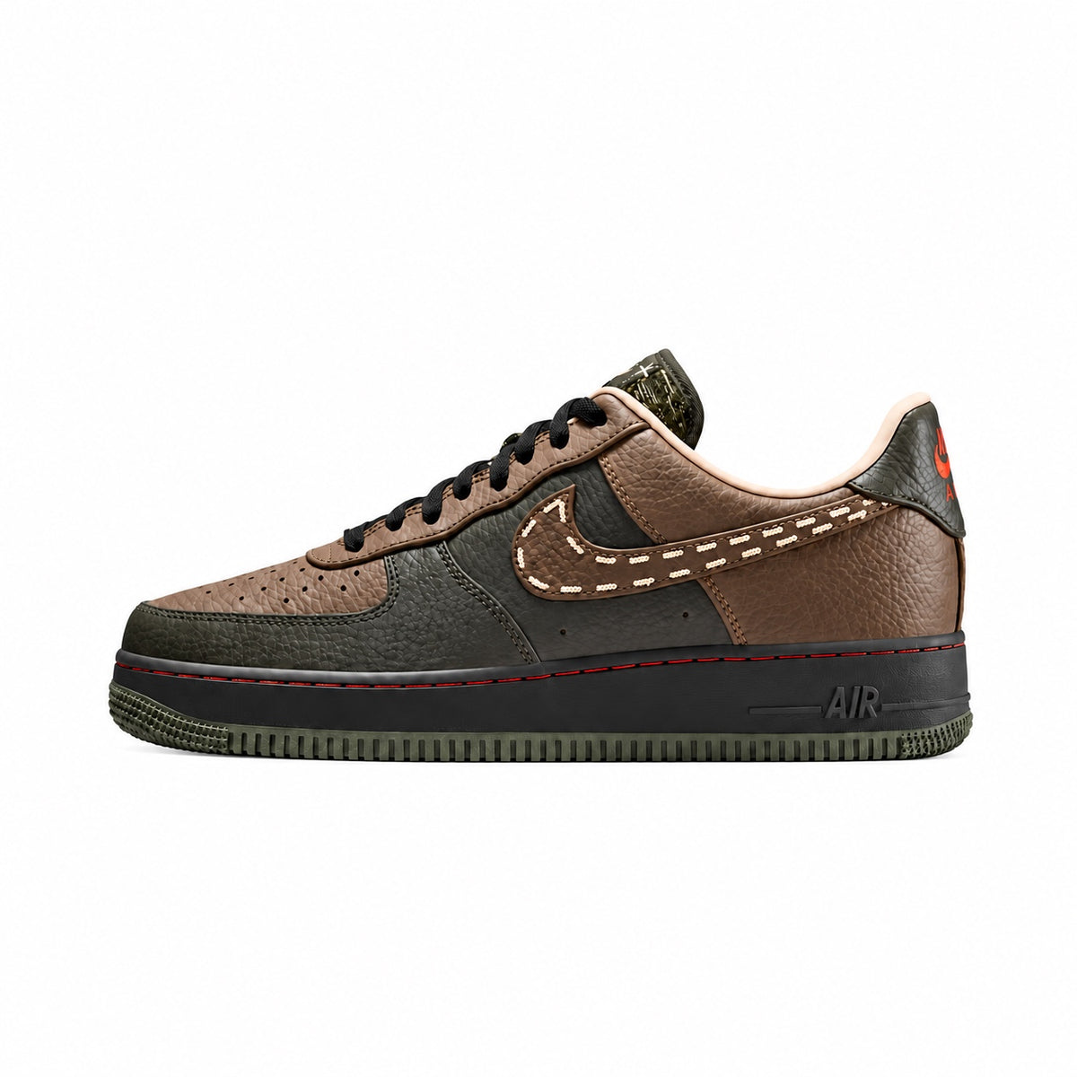 Nike Air Force 1 Brown Olive patike bočni profil