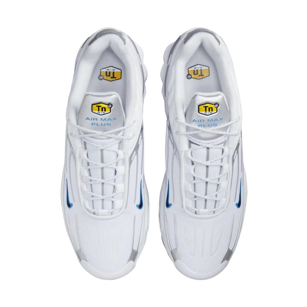 Nike Air Max Plus White Silver Blue top