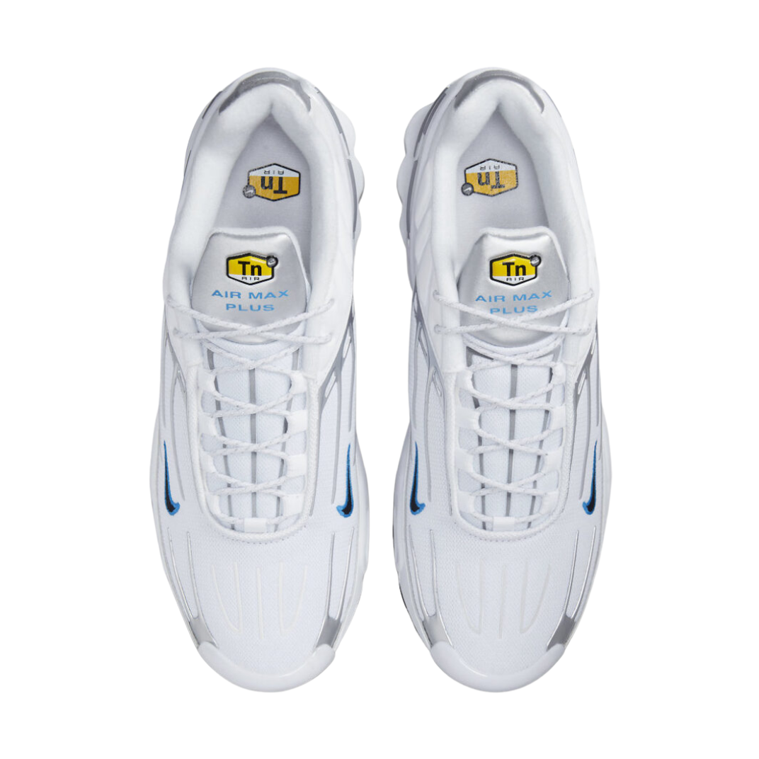 Nike Air Max Plus White Silver Blue top