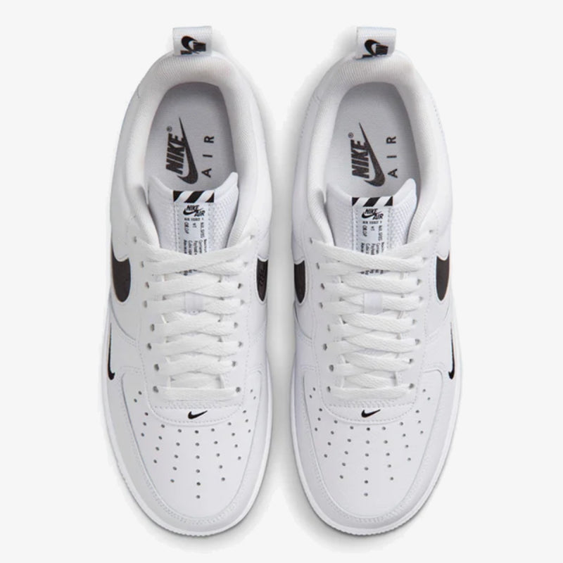 Nike Air Force 1 White Black patike pogled odozgo