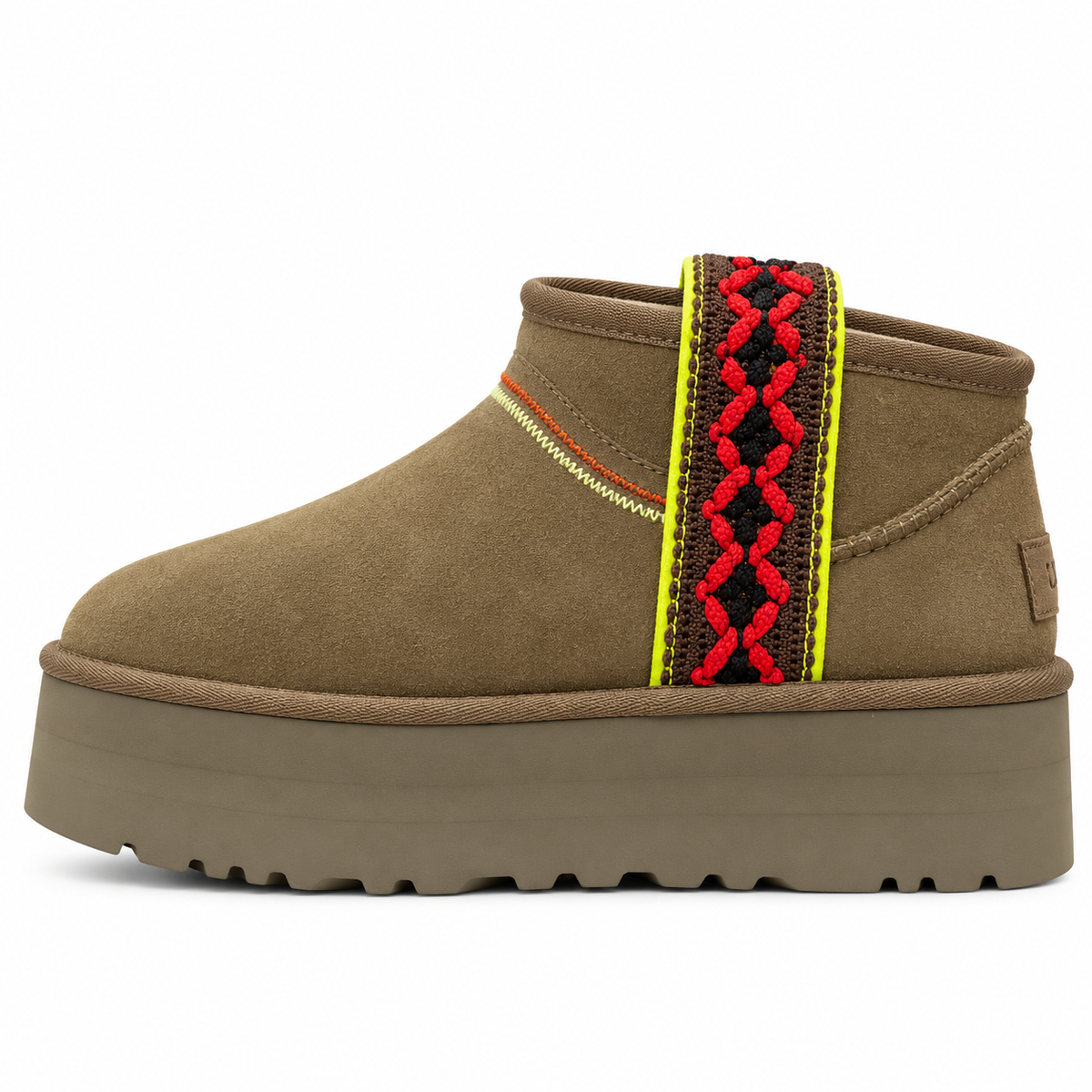 UGG Classic Ultra Mini Platform Braid Brown, čizme, slika 1