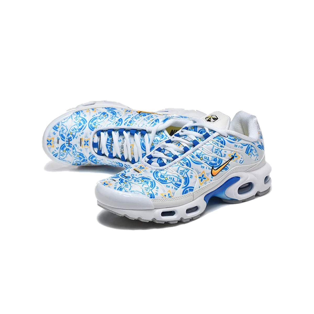 Nike Air Max Plus White Blue Paisley